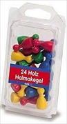 24 bunte Holz Halmakegel