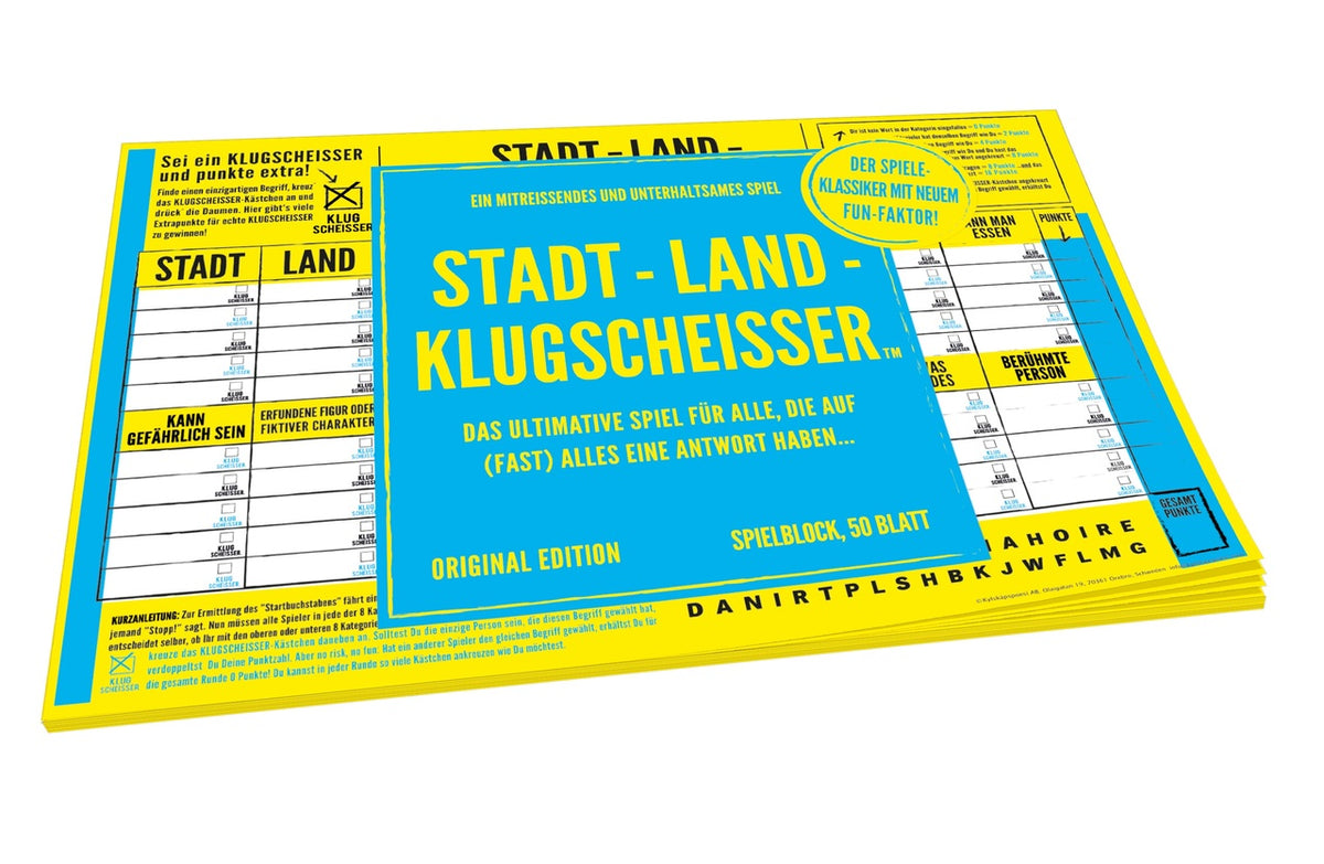 Stadt-Land-Klugscheisser - Spielblock