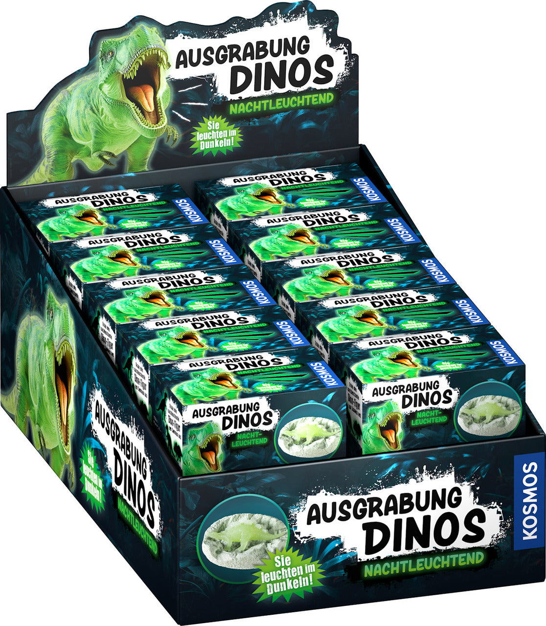 Ausgrabung Nachtleuchtende Dinos (20 Ex. im Display)