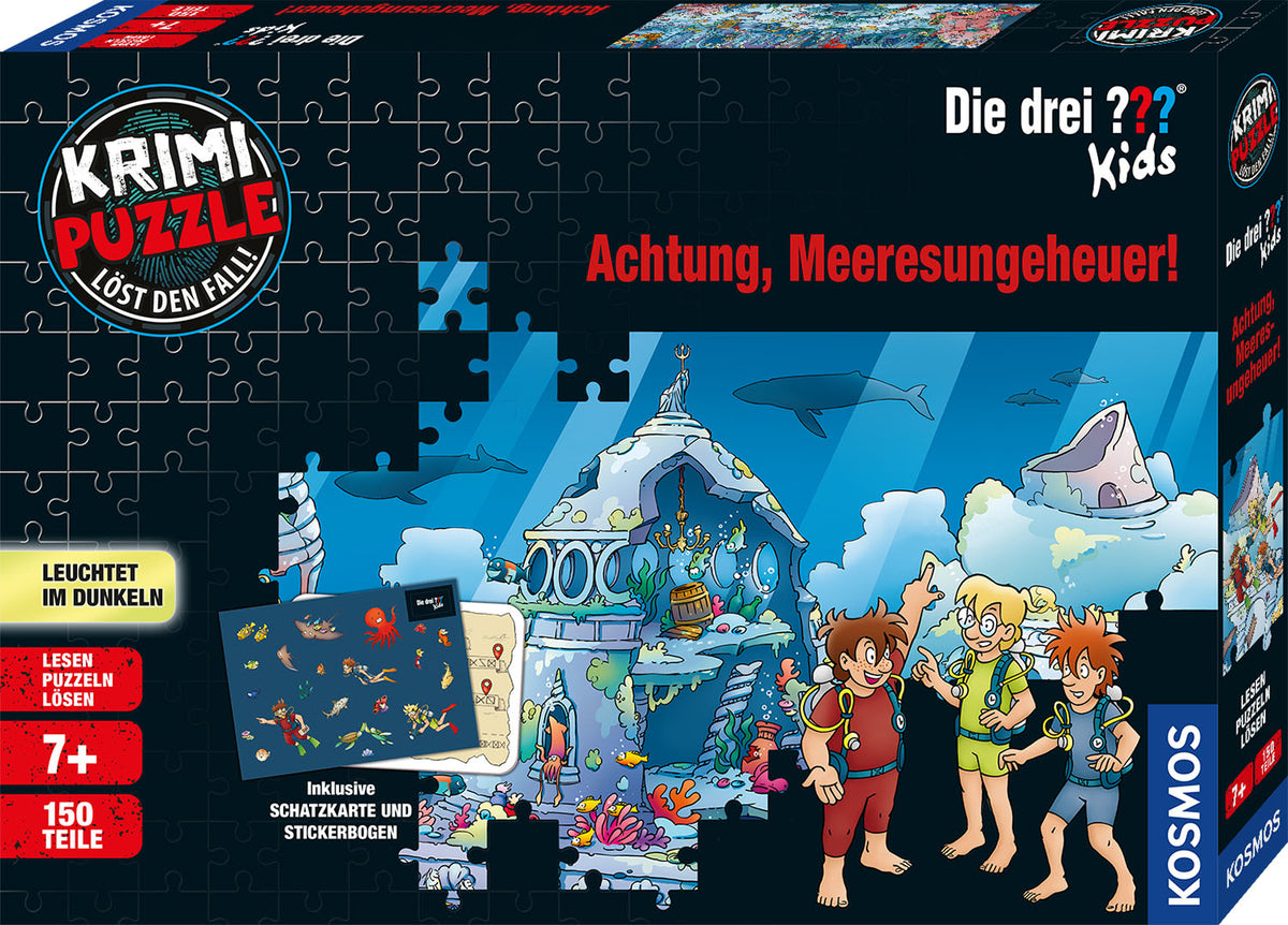 Krimipuzzle Die drei ??? Kids Achtung, Meeresungeheuer!