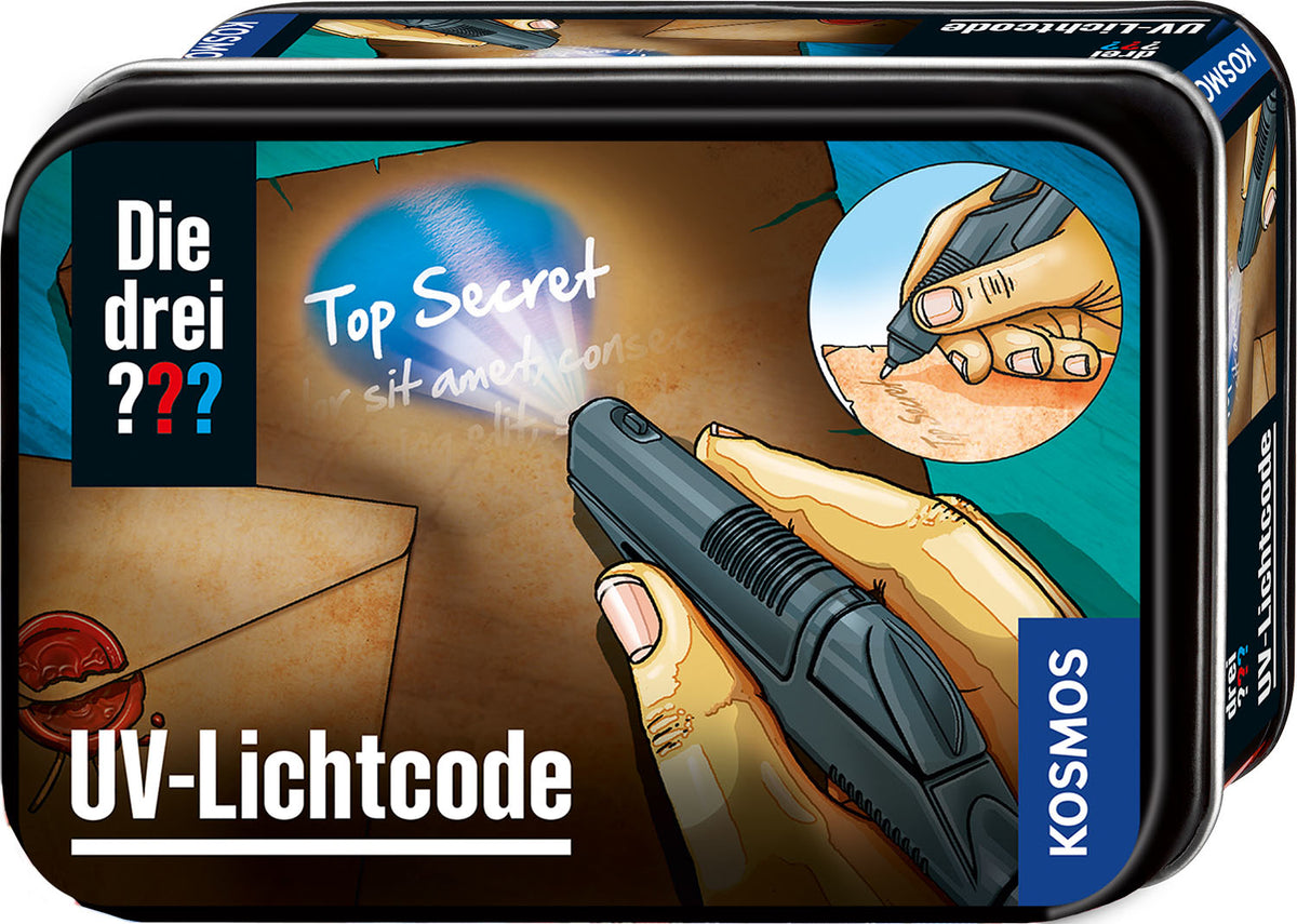 Die drei ??? UV-Lichtcode (gr. Dose)